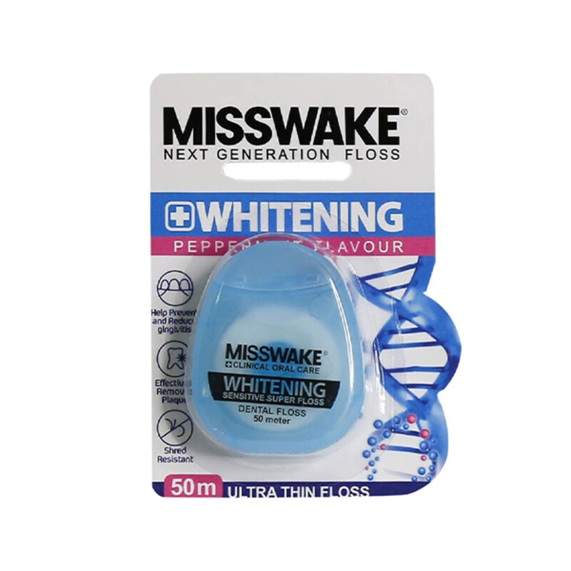 نخ دندان میسویک مدل WHITENING با قابلیت سفیدکنندگی و پاک‌کنندگی تخصصی