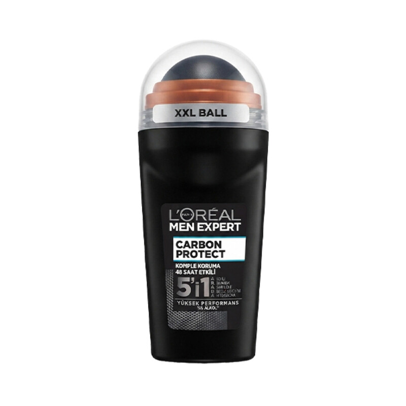رول ضدتعریق آقایان لورآل مدل Men Expert Carbon Protect با عملکرد ۵ کاره و ماندگاری ۴۸ ساعته حجم 50ml