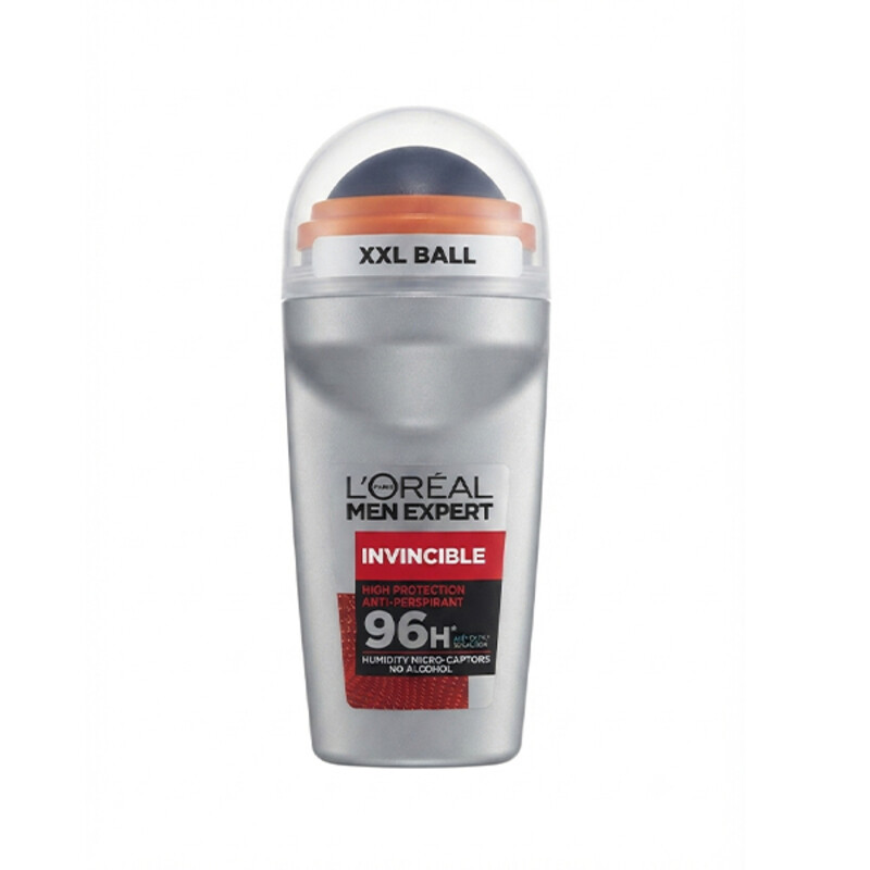 رول ضدتعریق آقایان لورآل مدل Men Expert Invincible با ماندگاری ۹۶ ساعته حجم 50ml