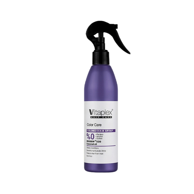 اسپری فاقد سولفات ویتاپلکس مدل Color Care آبرسان و نرم کننده مخصوص موهای رنگ شده حجم ۳۰۰ میل