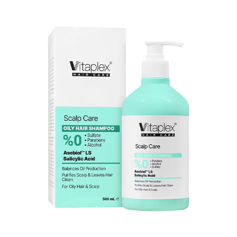 شامپو فاقد سولفات ویتاپلکس مدل Scalp Care مناسب مو و پوست سر چرب حجم ۵۰۰ میل