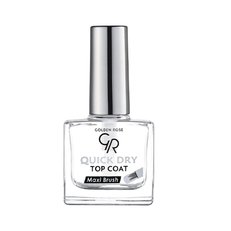 تاپ کت خشک کننده سریع ناخن گلدن رز مدل QUICK DRY براق کننده و محافظ لاک حجم 10ml