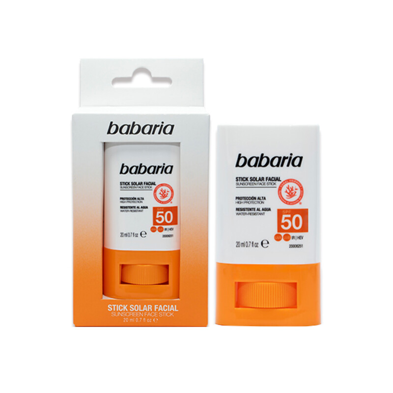 کرم ضد آفتاب استیکی باباریا مدل Solar Facial با SPF50 مناسب انواع پوست حجم 20ml