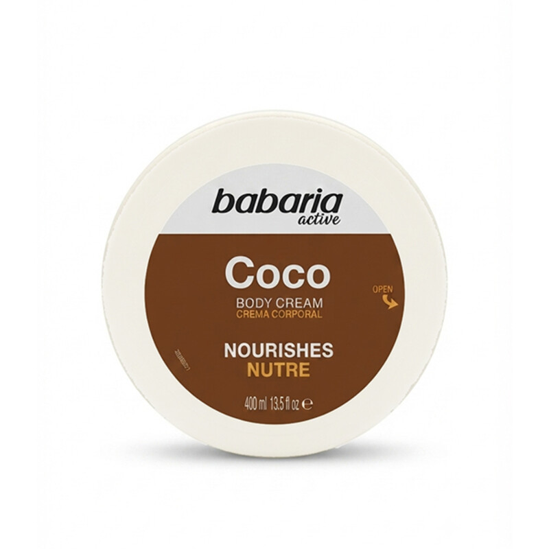 کرم بدن روغن نارگیل باباریا مدل Coco مغذی و ترمیم‌کننده مناسب پوست‌های خیلی خشک حجم 400ml