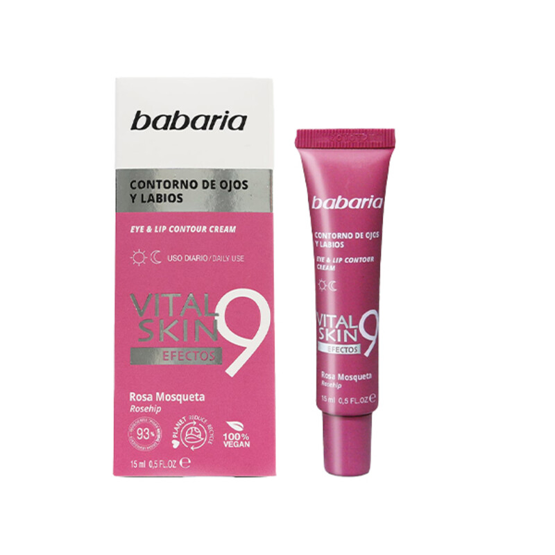 کرم ضد چروک دور چشم و لب باباریا مدل Rosa Mosqueta با خاصیت بازسازی‌کننده و قوام‌دهنده حجم 15ml