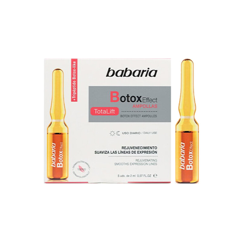 ویال بوتاکس باباریا مدل Botox Effect با خاصیت ضد چروک و سفت‌کنندگی بسته 5 عددی