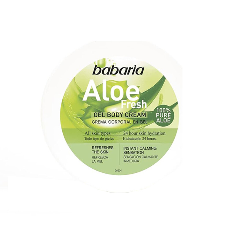 ژل کرم بدن آلوئه ورا باباریا مدل Aloe Fresh با خاصیت خنک‌کننده و مرطوب‌کننده مناسب انواع پوست حجم 400ml