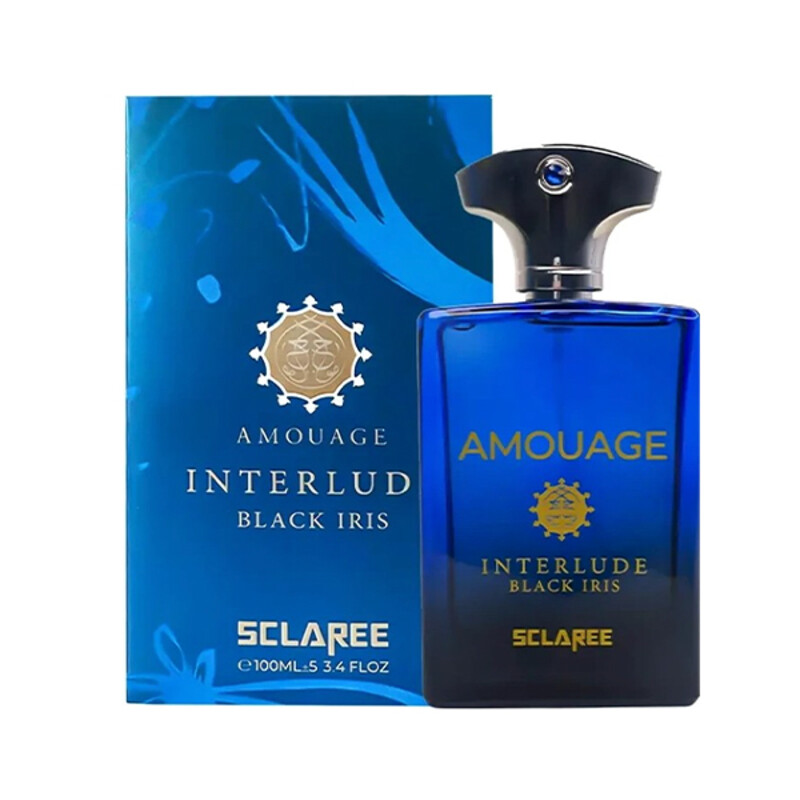 عطر مردانه اسکلاره مدل Amouage Interlude Black Iris با رایحه گرم، تلخ و چوبی ادویه‌ای حجم 100ml