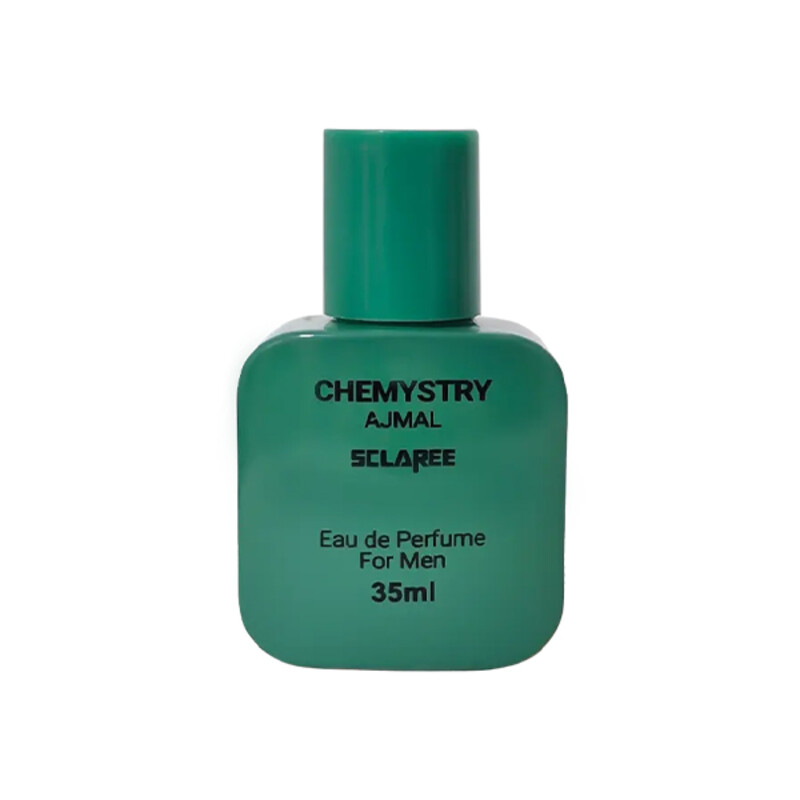 عطر جیبی مردانه اسکلاره مدل Ajmal Chemistry با رایحه خنک، ملایم و چوبی معطر حجم 35ml