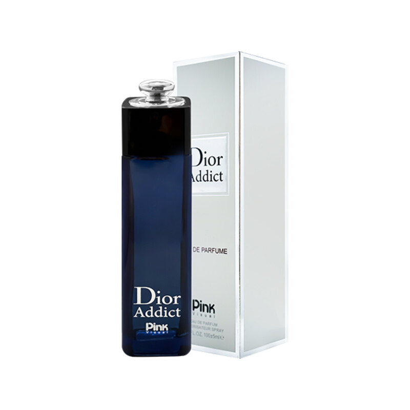ادوپرفیوم زنانه پینک ویژوآل مدل Dior Addict با رایحه گرم، شیرین، شرقی گلی و وانیلی حجم 100ml