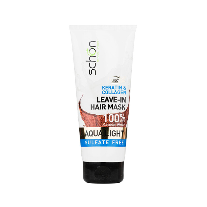 ماسک موی بعد از حمام شون مدل Aqua Light بدون سولفات حاوی آب نارگیل، کراتین و کلاژن حجم 200ml