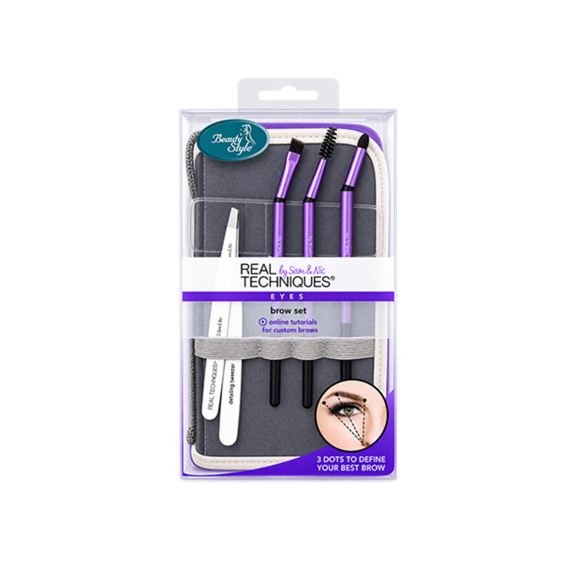 ست  تخصصی اصلاح و آرایش ابرو ریل تکنیک مدل Brow Set  به همراه کیف مخصوص 5 عددی