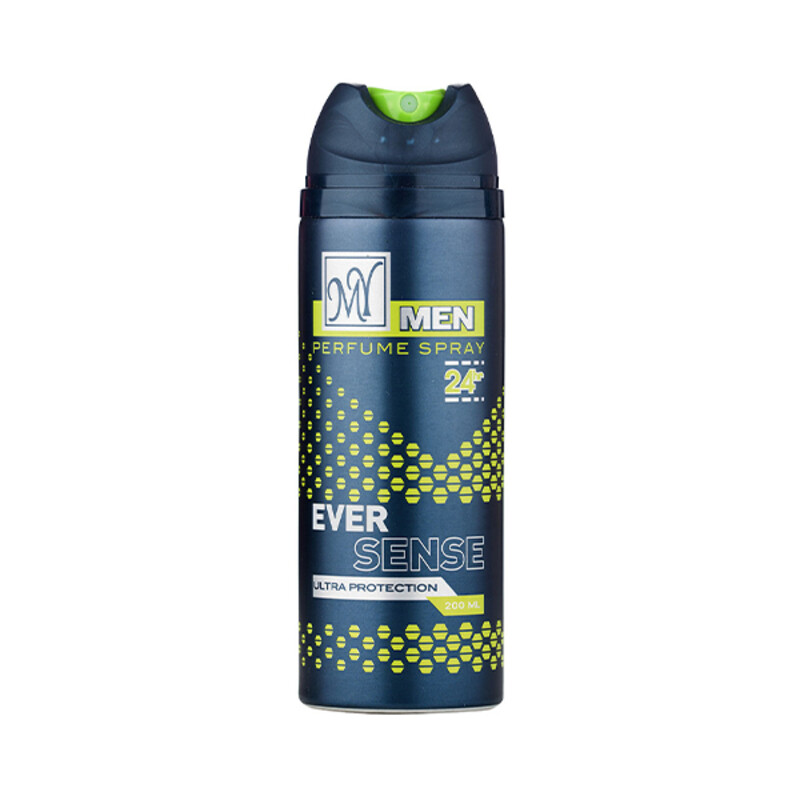 اسپری خوشبوکننده بدن مردانه مای مدل Ever Sense با ماندگاری ۲۴ ساعته و رایحه خنک و چوبی حجم 200ml