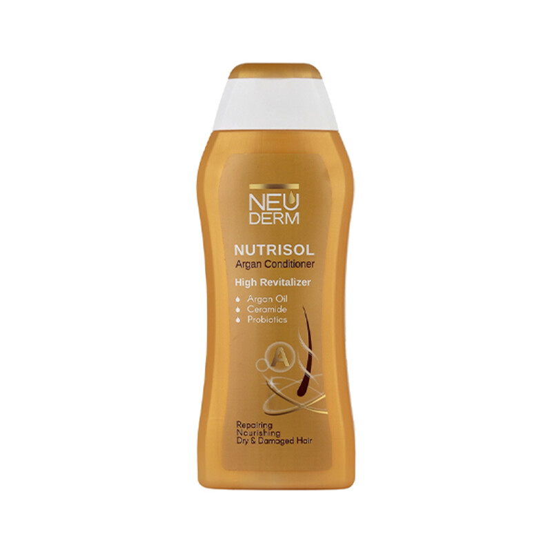 نرم‌کننده مغذی و ترمیم‌کننده نئودرم مدل Nutrisol Argan حاوی روغن آرگان و سرامید حجم 300ml