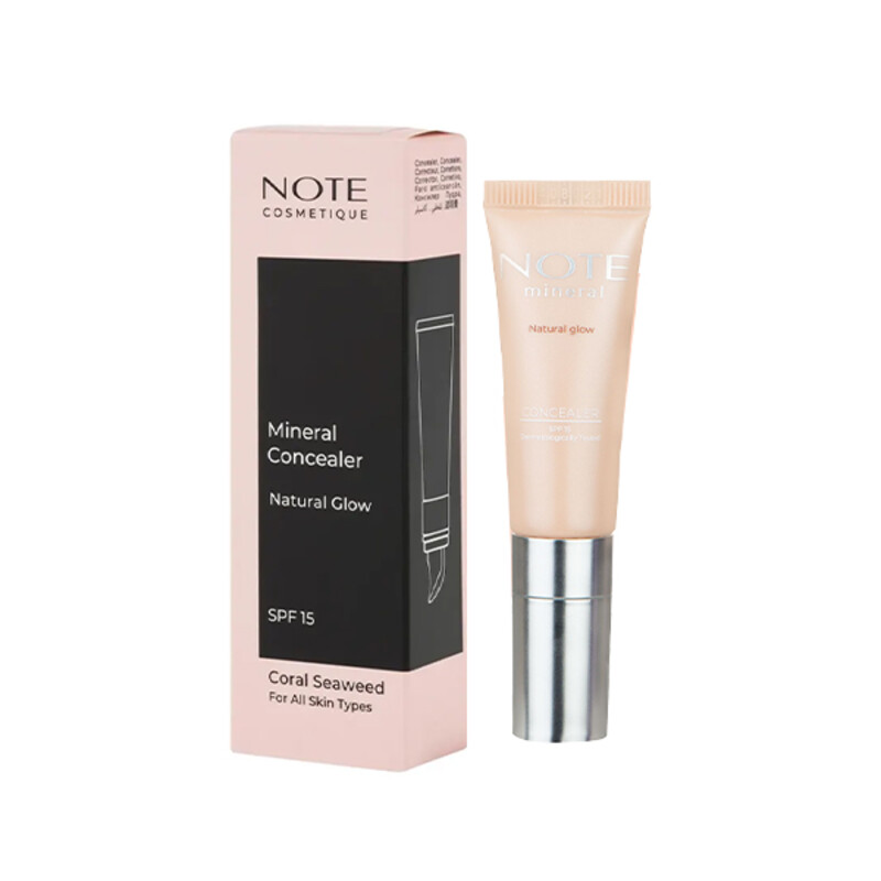 کانسیلر دور چشم مینرال نوت مدل Mineral Concealer با  SPF15 حاوی مواد معدنی و اپلیکاتور فلزی حجم ۱۰ میل