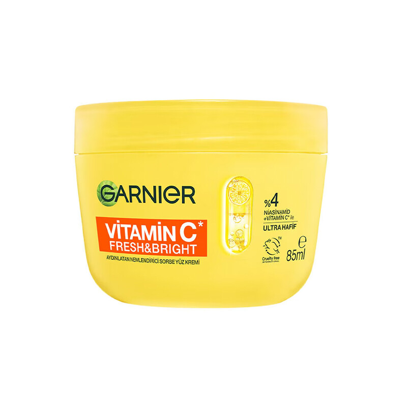 ژل کرم آبرسان و روشن‌کننده گارنیر مدل Vitamin C Fresh & Bright حجم ۸۵ میل