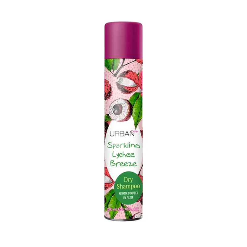 شامپو خشک اربن کر مدل Sparkling Lychee Breeze فرمول شفاف با فیلتر UV حجم ۲۰۰ میل