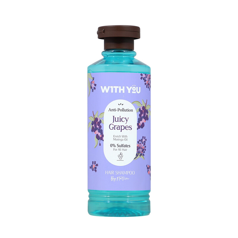 شامپو روزانه درخشان‌کننده و تقویت‌کننده ویت یو مدل Juicy Grapes مناسب انواع مو حجم ۳۰۰ میل