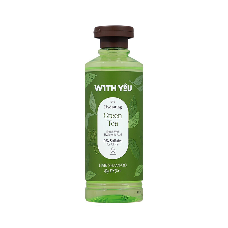 شامپو سم‌زدا و تقویت‌کننده ویت یو مدل Green Tea مناسب انواع مو با عصاره چای سبز حجم ۳۰۰ میل