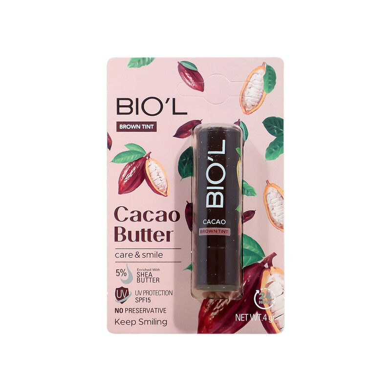 بالم لب مرطوب‌کننده بیول مدل Cacao Butter ترمیم‌کننده با عصاره کره کاکائو وزن ۴ گرم