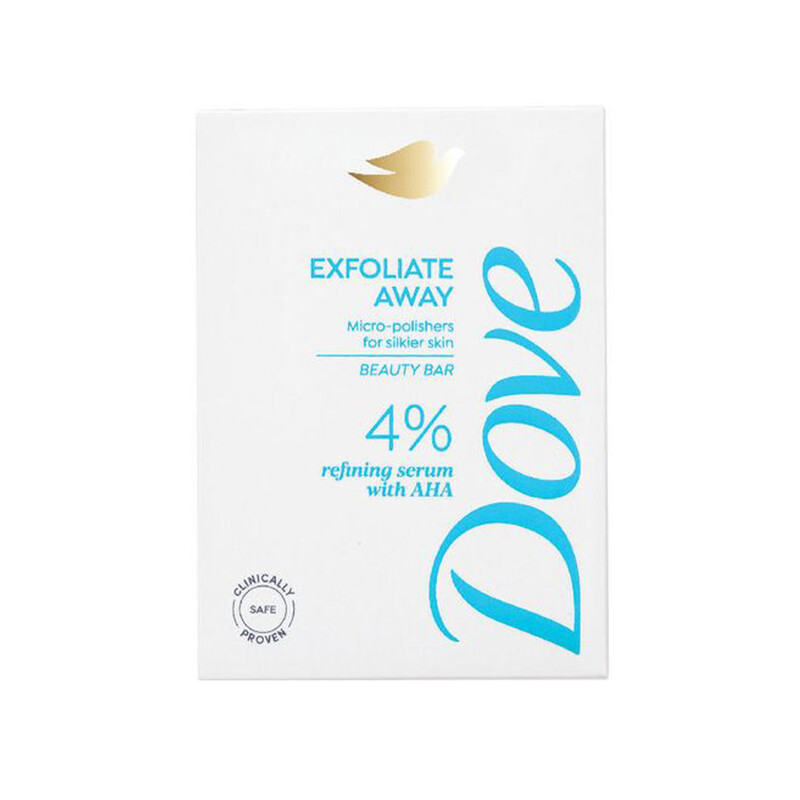 صابون داو مدل Exfoliate Away 4% لایه‌بردار و نرم‌کننده مناسب انواع پوست وزن ۱۲۵ گرم