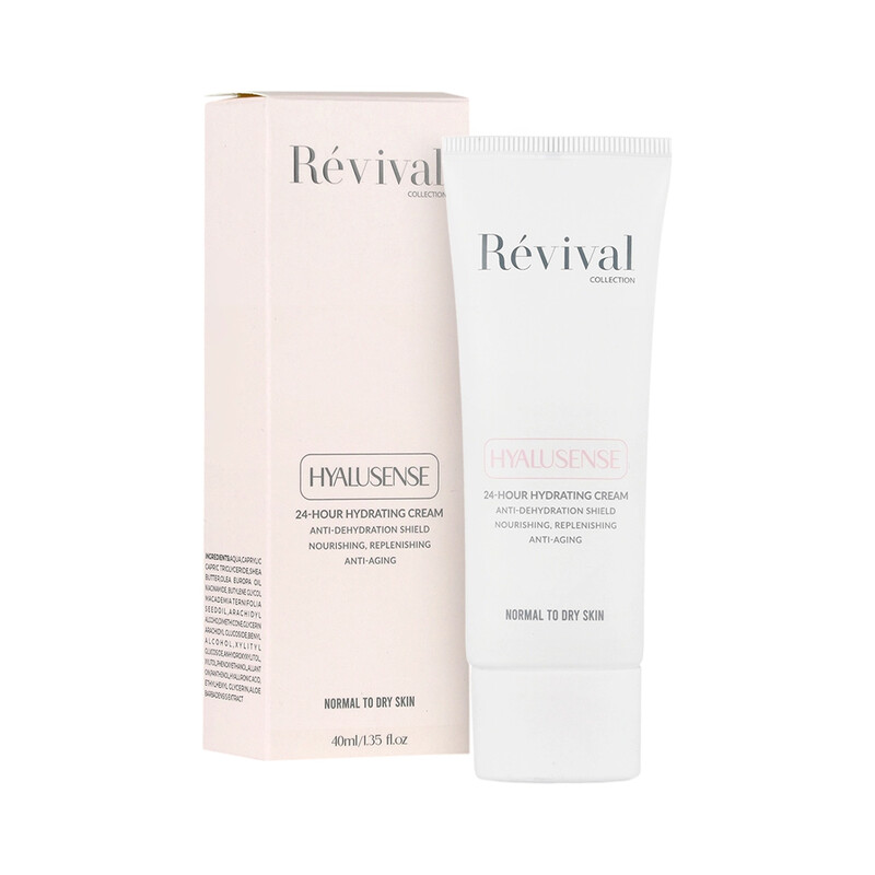 کرم آبرسان رویوال مدل HYALUSENSE با ماندگاری ۲۴ ساعته با اسید هیالورونیک مناسب نرمال تا خشک حجم ۴۰ میل