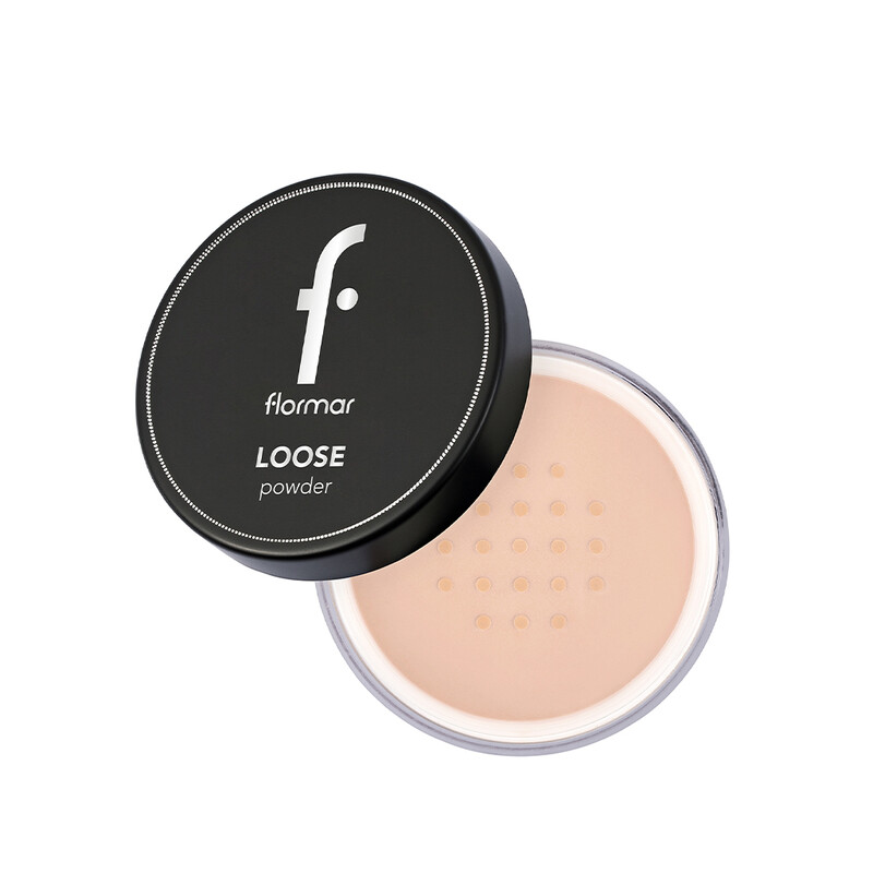 پودر فیکس رنگی فلورمار مدل LOOSE POWDER با جلوه مات و مخملی وزن ۱۵ گرم