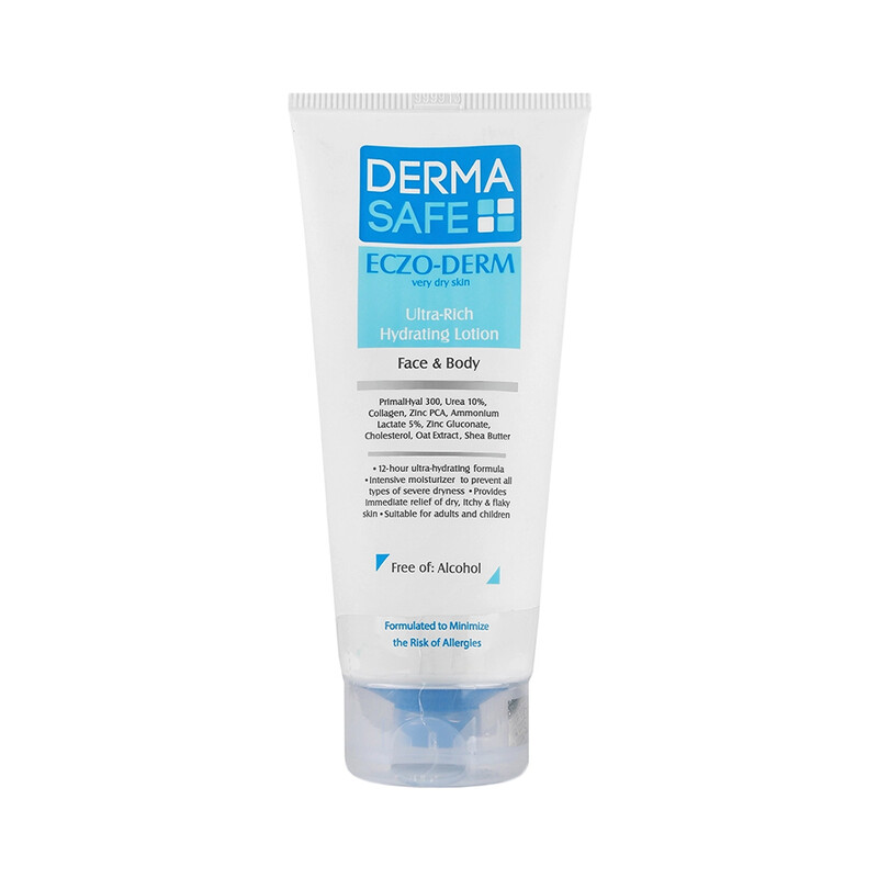 لوسیون مرطوب کننده بسیار خشک درماسیف مدل ECZO-DERMA با ۱۰٪ اوره مناسب صورت و بدن حجم ۲۰۰ میل