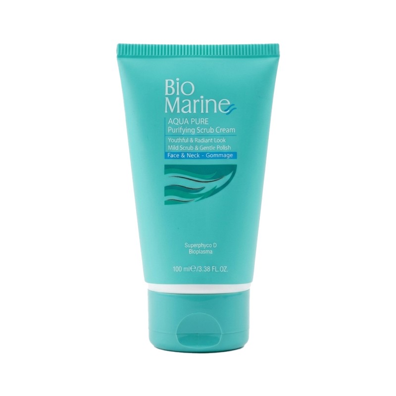 کرم اسکراب  پوست بایومارین مدل AQUA PURE حاوی عصاره جلبک های دریایی حجم ۱۰۰ میل