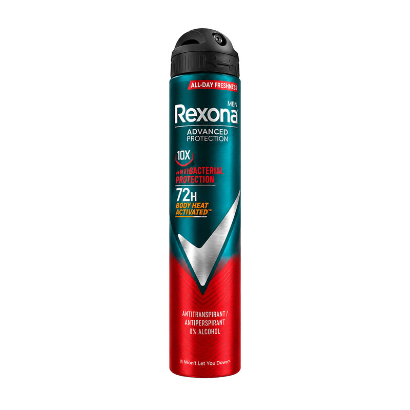 اسپری ضد تعریق مردانه رکسونا مدل antibacterial protection با ماندگاری 72 ساعته و کاهش‌دهنده باکتری‌های بوی بد