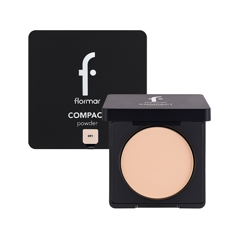 پنکیک فلورمار مدل COMPACT POWDER با بافت ابریشمی مات و مقاوم در برابر تعریق وزن ۱۱ گرم