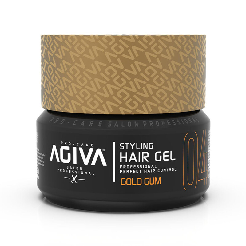 ژل مو آگیوا مدل GOLD GUM 04 با بافت ژله‌ای کشسان و شستشوی آسان با آب