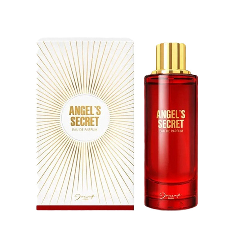 عطر ژک ساف مدل ANGELS SECRET ادو پرفیوم مناسب آقایان و بانوان با رایحه گرم و شیرین حجم ۱۰۰ میل