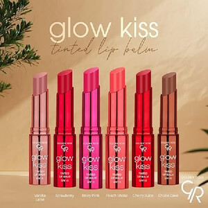 بالم لب رنگی گلدن رز مدل Glow Kiss دارای SPF15