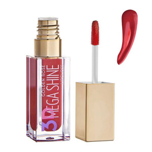 رژ لب مایع حجم دهنده گلدن رز مدل 3D Mega Shine حجم 5.2 میل