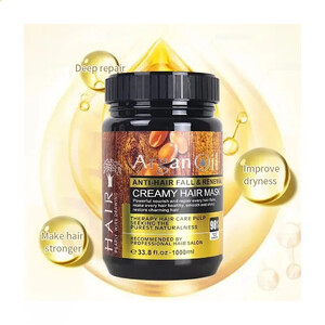 ماسک مو تقویت کننده  فاقد سولفات لایتنس مدل Argan Oil حجم 1000 میل