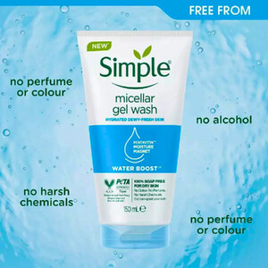 ژل شستشو صورت سیمپل مدل WaterBoost حجم 150 میل