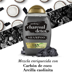 شامپو فری سولفات پاکسازی و سم زدا او جی ایکس مدل Charcoal Detox حجم 385 میل
