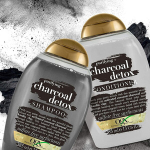 شامپو فری سولفات پاکسازی و سم زدا او جی ایکس مدل Charcoal Detox حجم 385 میل