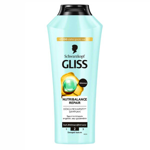 شامپو ضد ریزش و ترمیم‌کننده مناسب موهای ضعیف گلیس مدل Nutribalance Repair