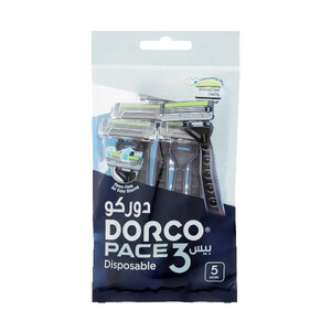 خودتراش سه لبه دورکو مدل Pace 3 Disposable بسته 5 عددی