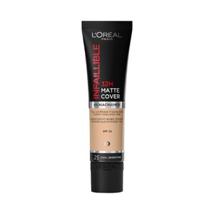 کرم پودر تیوپی ماتکننده 32 ساعته حاوی SPF 25 لورال مدل Infallible 32H Matte Cover حجم 30 میل