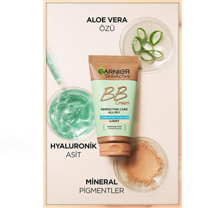 بی بی کرم 5کاره پوست مختلط تا چرب SPF 25 حاوی هیالورونیک اسید گارنیه حجم 50 میل