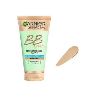 بی بی کرم 5کاره پوست مختلط تا چرب SPF 25 حاوی هیالورونیک اسید گارنیه حجم 50 میل