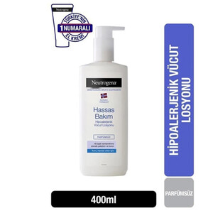 لوسیون بدن مرطوب‌کننده پوست حساس بدون عطر حاوی گلیسیرین نوتروژینا مدل Sensitive Care حجم 400 میل