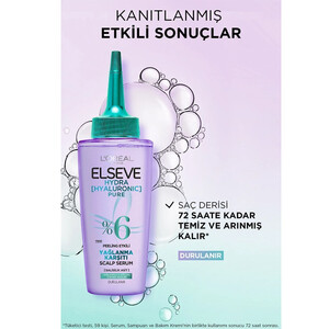سرم کنترل چربی پوست سر و لایه‌بردار حاوی سالیسیلیک اسید و هیالورونیک اسید لورآل مدل Elseve Hydra Pure حجم 102 میل