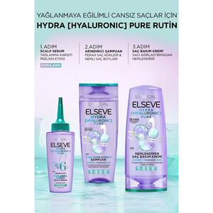 سرم کنترل چربی پوست سر و لایه‌بردار حاوی سالیسیلیک اسید و هیالورونیک اسید لورآل مدل Elseve Hydra Pure حجم 102 میل
