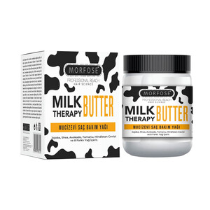 کرم مو تغذیه‌کننده و ترمیم‌کننده حاوی کراتین و 14 روغن گیاهی مناسب انواع مو مورفوس مدل Milk Therapy Butter حجم 200 میل