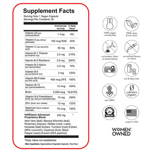 کپسول تقویتی و ضد ریزش مو  هیرتامین مدل Advanced Formula حجم 30 عددی
