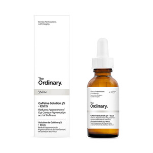 سرم دور چشم ضد تیرگی و پف حاوی کافئین 5% اوردینری مدل Caffeine Solution + EGCG حجم 30 میل